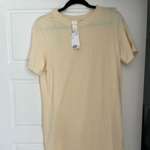 Yellow Basic T-shirt Dress H&M
